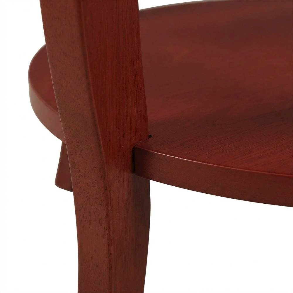 Red, Accent Side Table, Quality Build, Durable Wood Frame