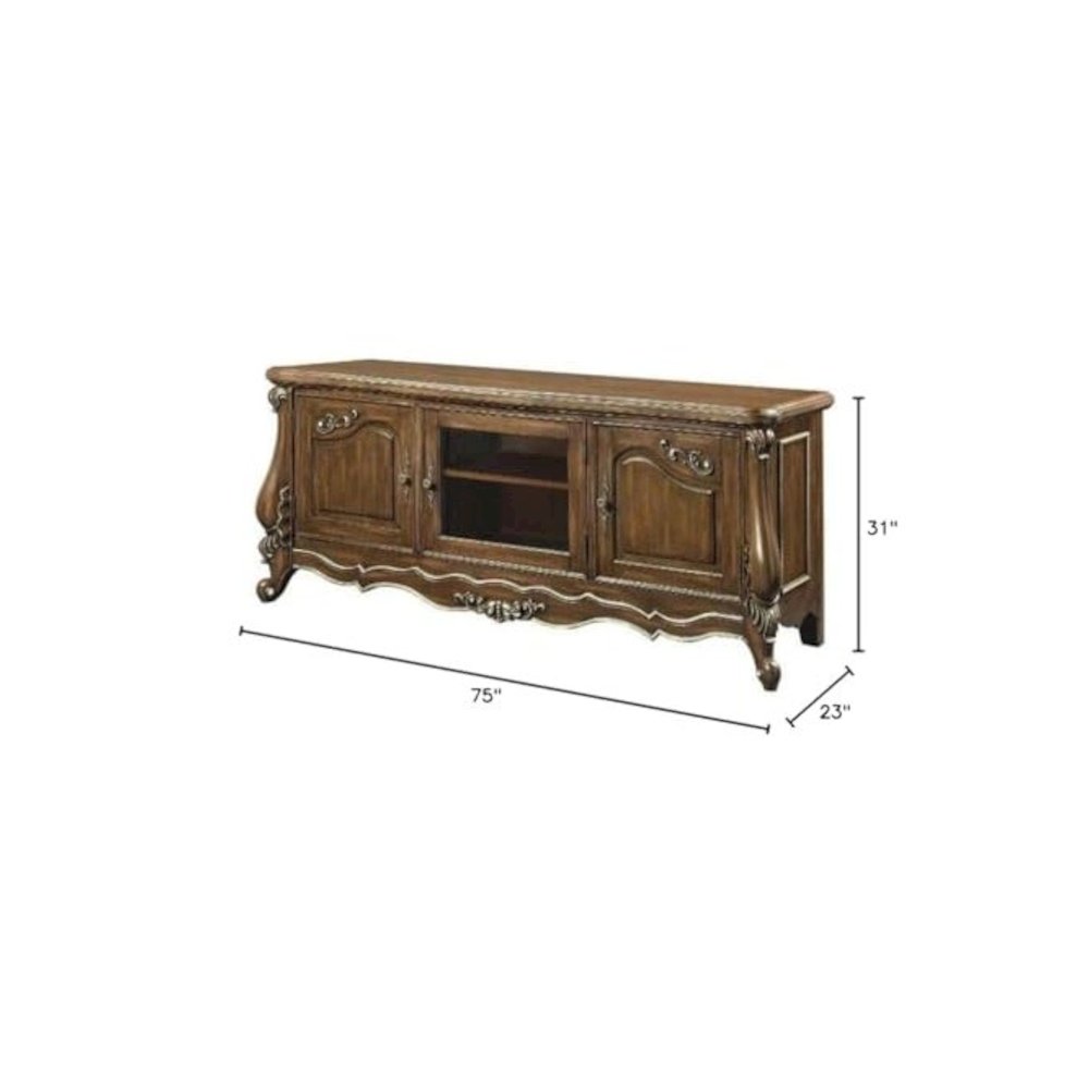 Latisha TV Stand, Antique Oak