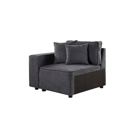 Silvester Modular - Left Facing Chair w/2 Pillows, Gray Fabric