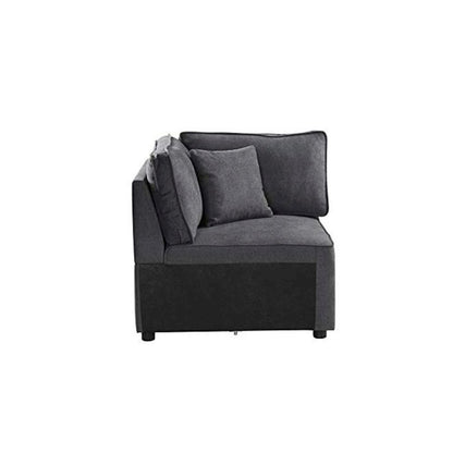 Silvester Modular - Wedge w/Pillow, Gray Fabric