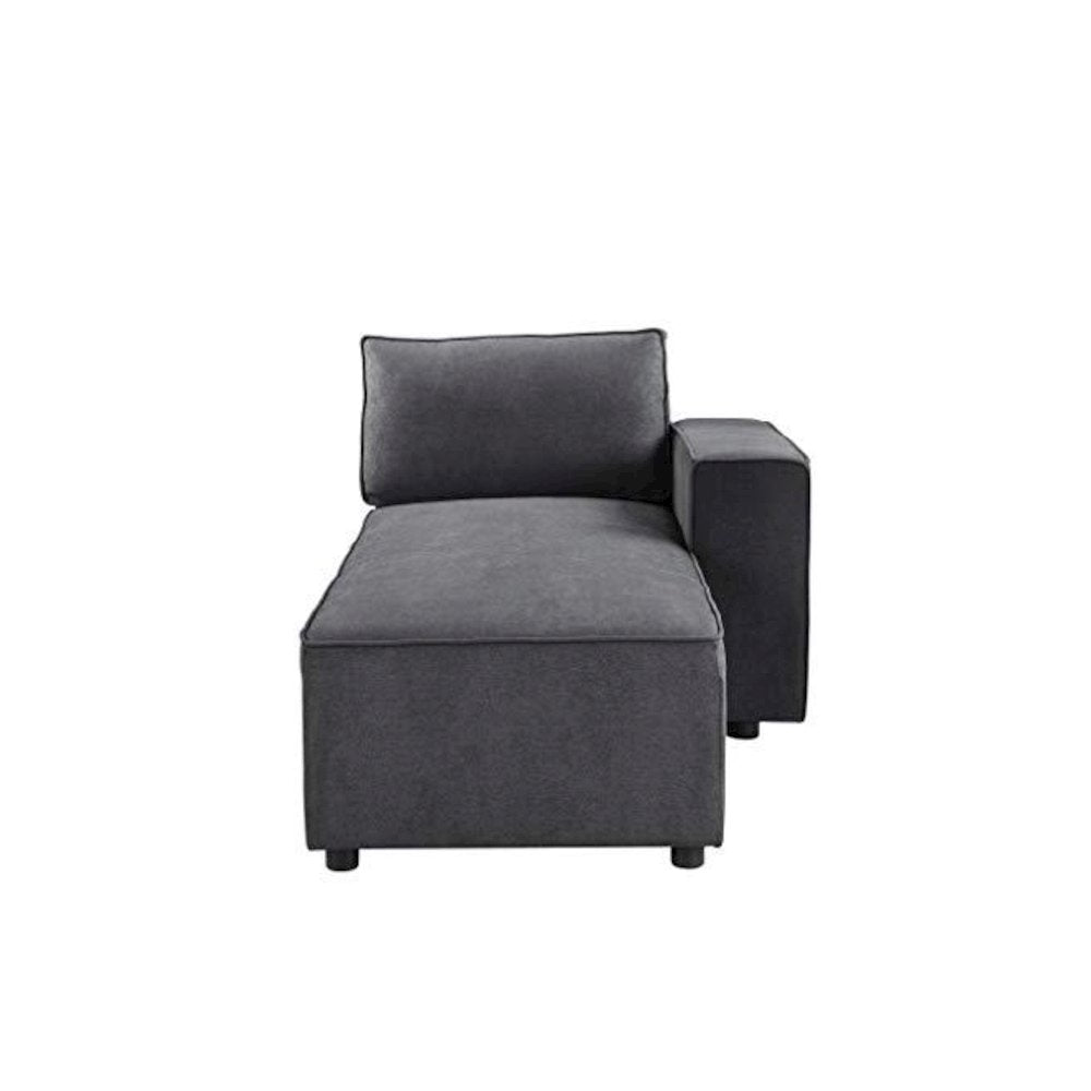 Silvester Modular - Chaise w/2 Pillows, Gray Fabric