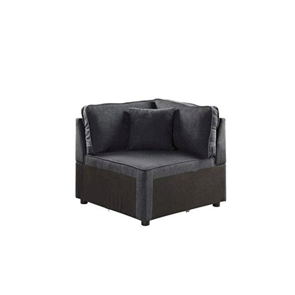 Silvester Modular - Wedge w/Pillow, Gray Fabric