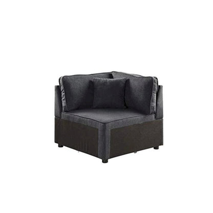 Silvester Modular - Wedge w/Pillow, Gray Fabric