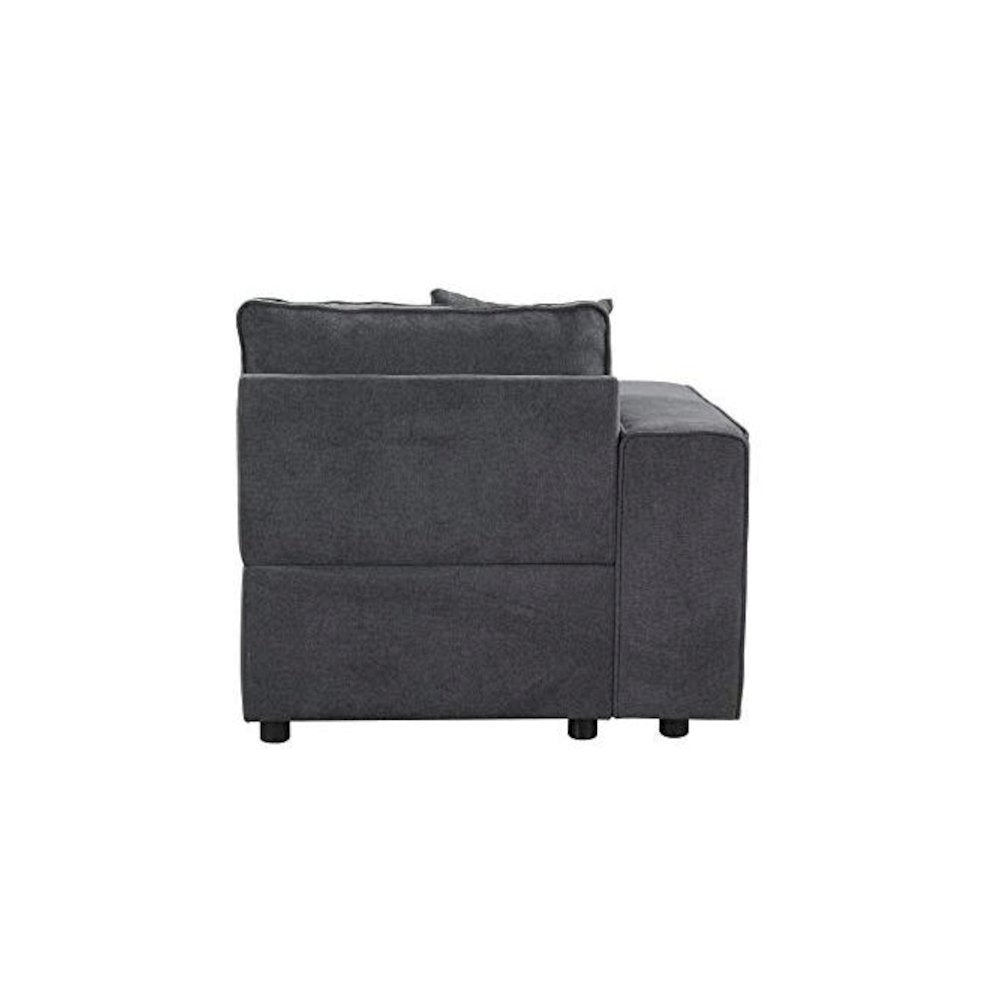 Silvester Modular - Left Facing Chair w/2 Pillows, Gray Fabric