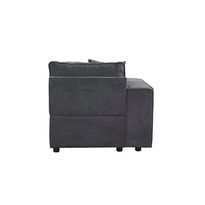 Silvester Modular - Left Facing Chair w/2 Pillows, Gray Fabric