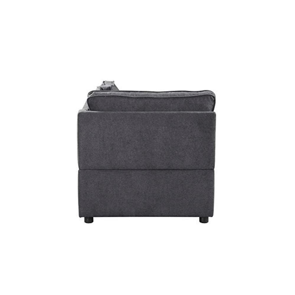 Silvester Modular - Wedge w/Pillow, Gray Fabric