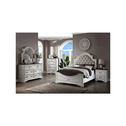 Florian Mirror, Antique White