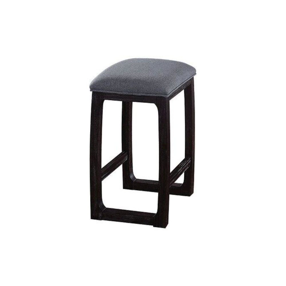 Razo Counter Height Stool, Fabric & Weathered Espresso