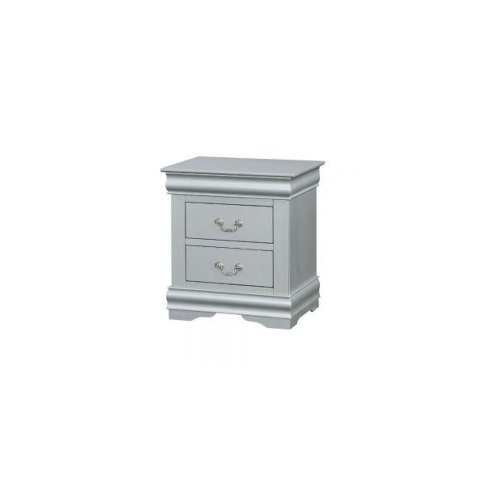 Louis Philippe III Nightstand, Platinum