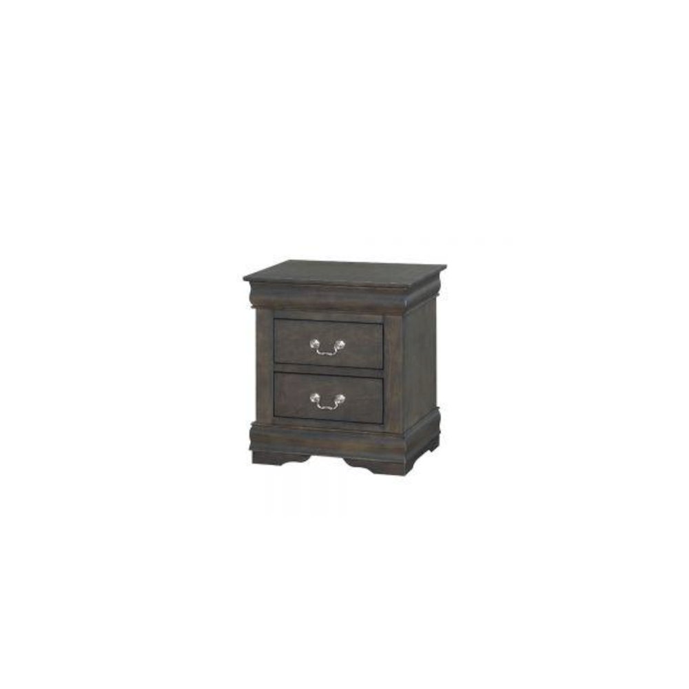 Louis Philippe Nightstand, Dark Gray