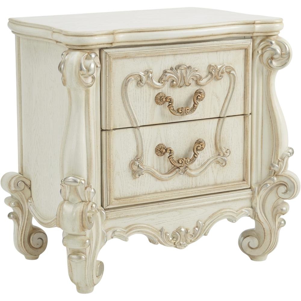 Bone White Versailles Nightstand with Modern Design and Durable Finish
