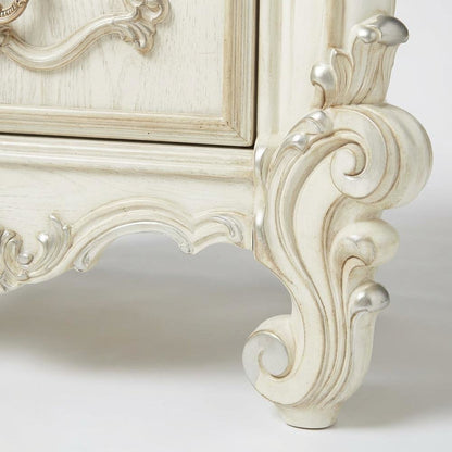 Bone White Versailles Nightstand with Modern Design and Durable Finish
