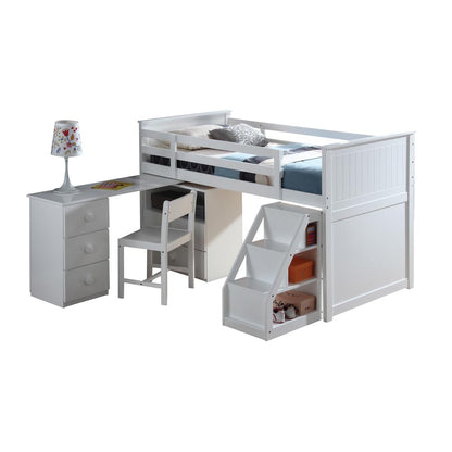 Wyatt Twin Loft Bed Set, White