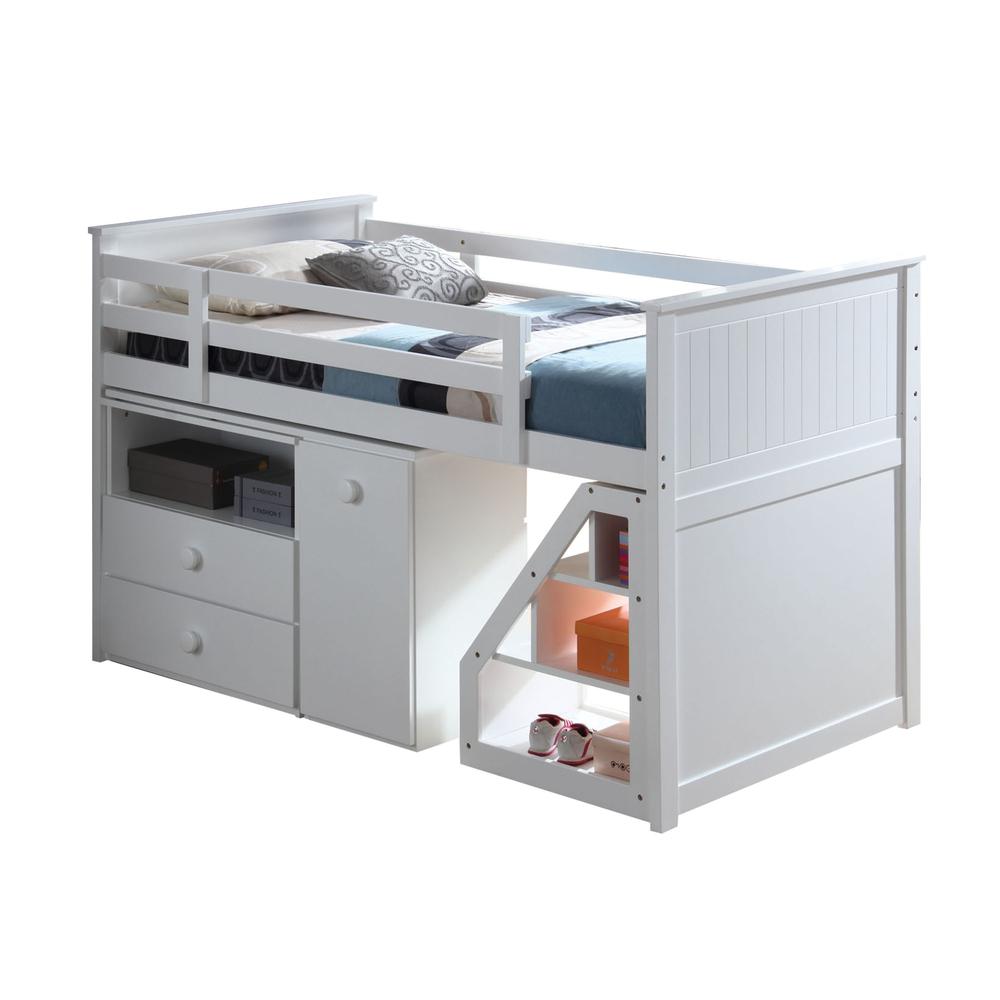 Wyatt Twin Loft Bed Set, White