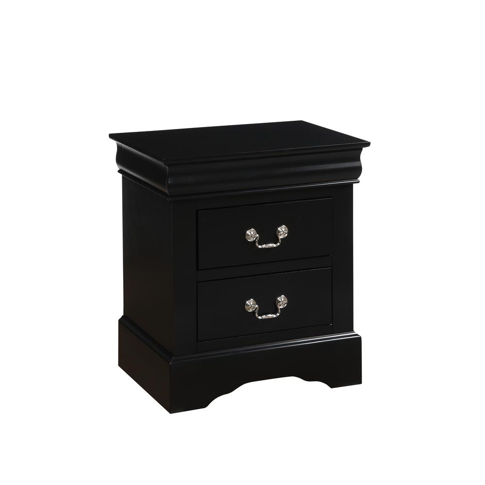 Louis Philippe III Nightstand, Black