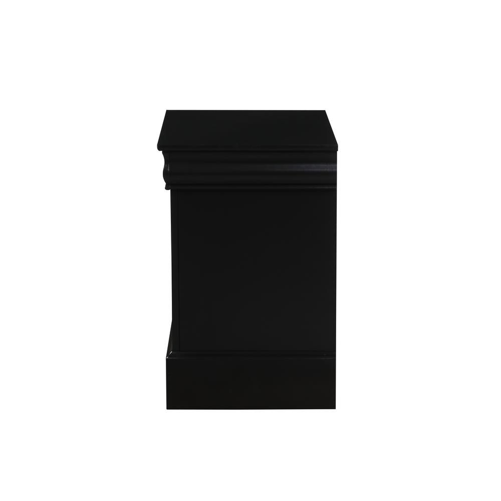 Louis Philippe III Nightstand, Black