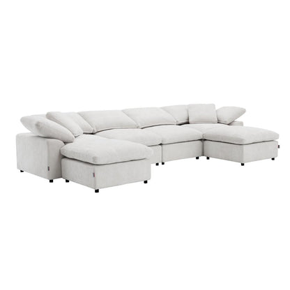 Naveen Modular - Ottoman, Ivory Linen