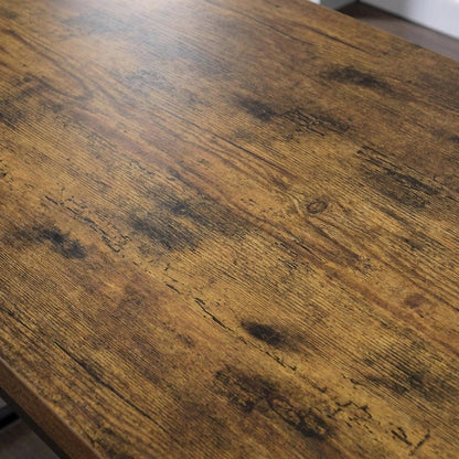 Weathered Oak and Black Bookcase with Sturdy Frame for Living Room Storage