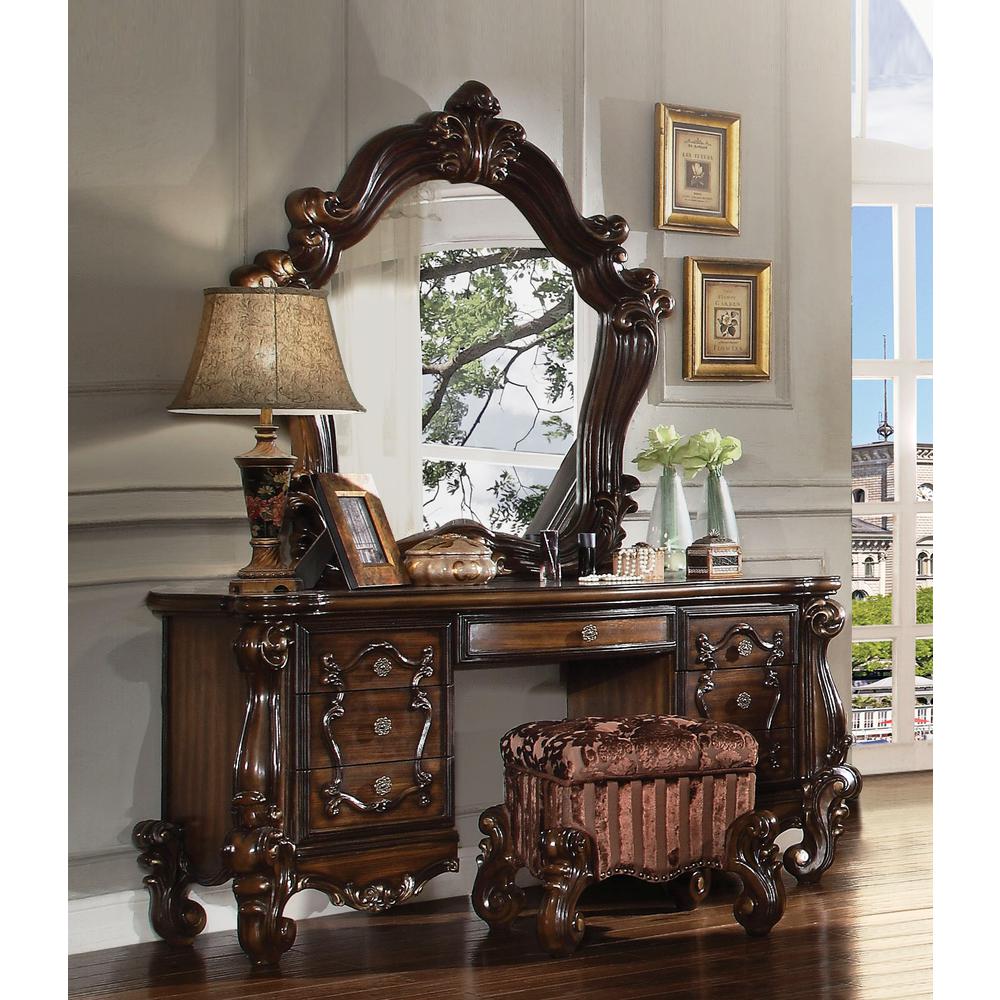 Versailles Vanity Desk, Cherry Oak