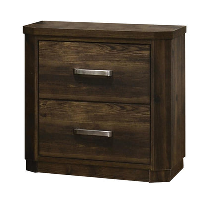 Elettra Nightstand, Rustic Walnut