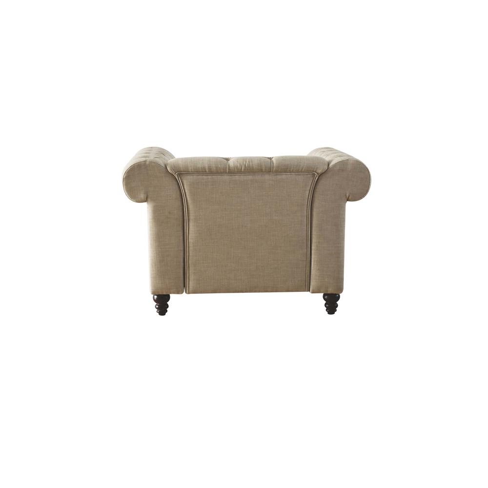 Aurelia Chair w/Pillow, Beige Linen