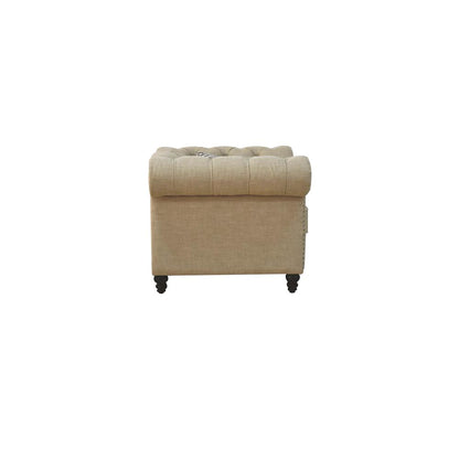 Aurelia Chair w/Pillow, Beige Linen