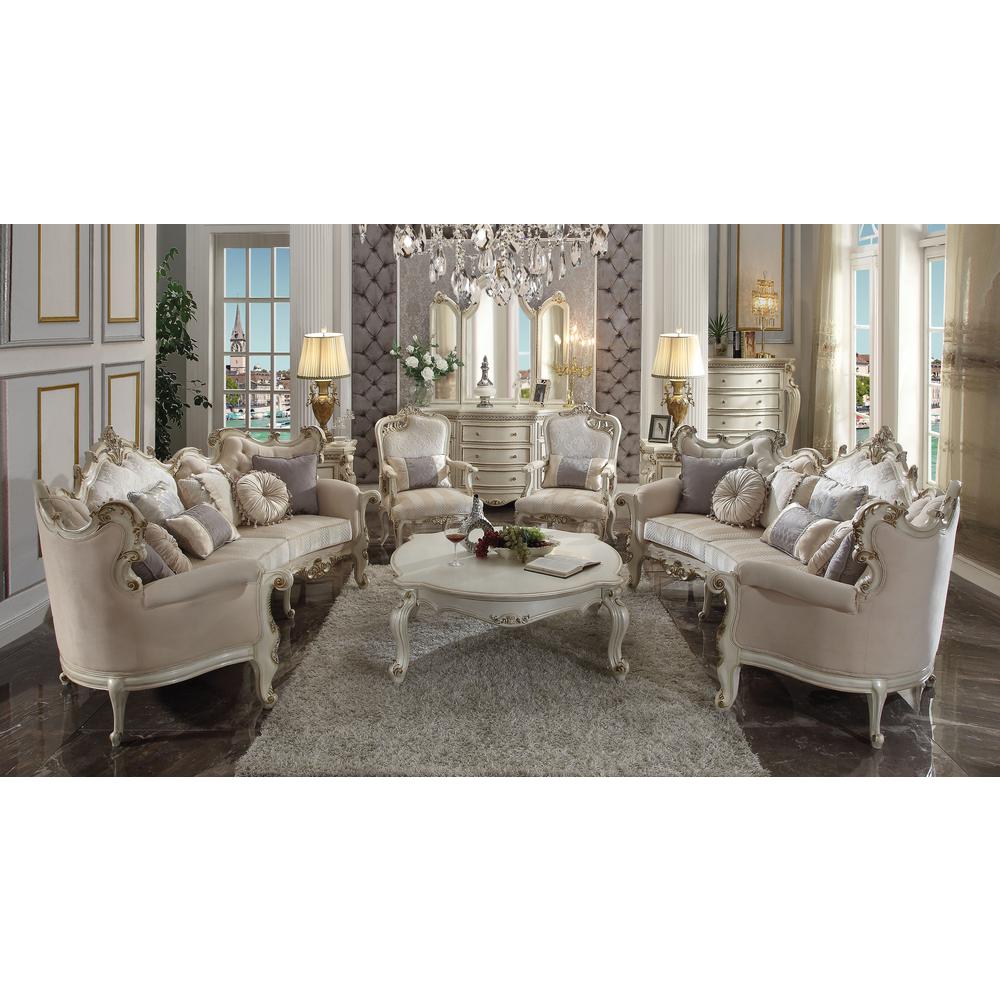 Picardy Coffee Table, Antique Pearl