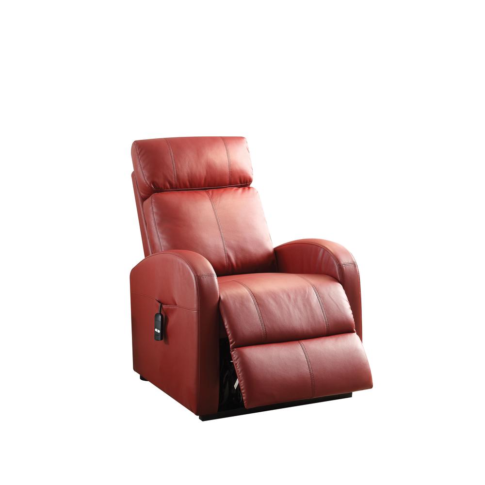 Ricardo Power Motion Recliner w/Lift, Red Leatherette