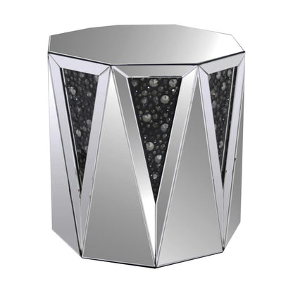 Nysa End Table, Faux Crystals