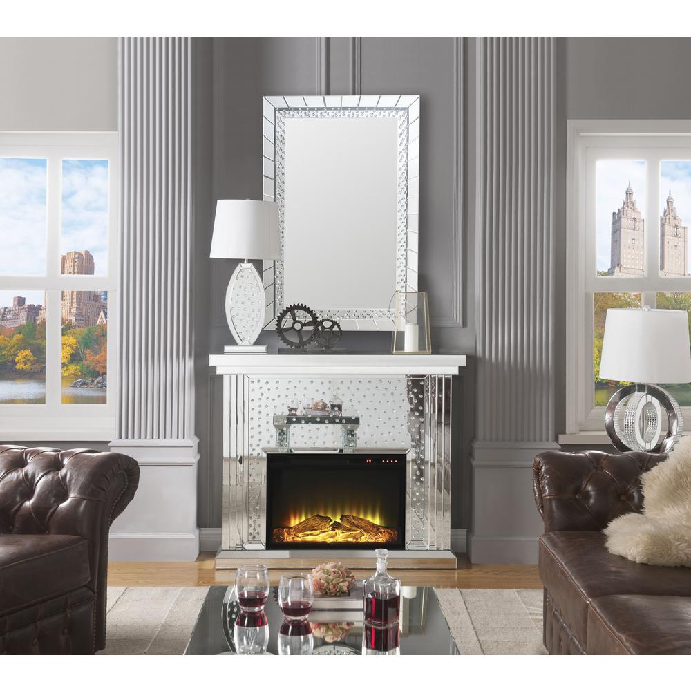 Nysa Accent Mirror, Mirrored & Faux Crystals