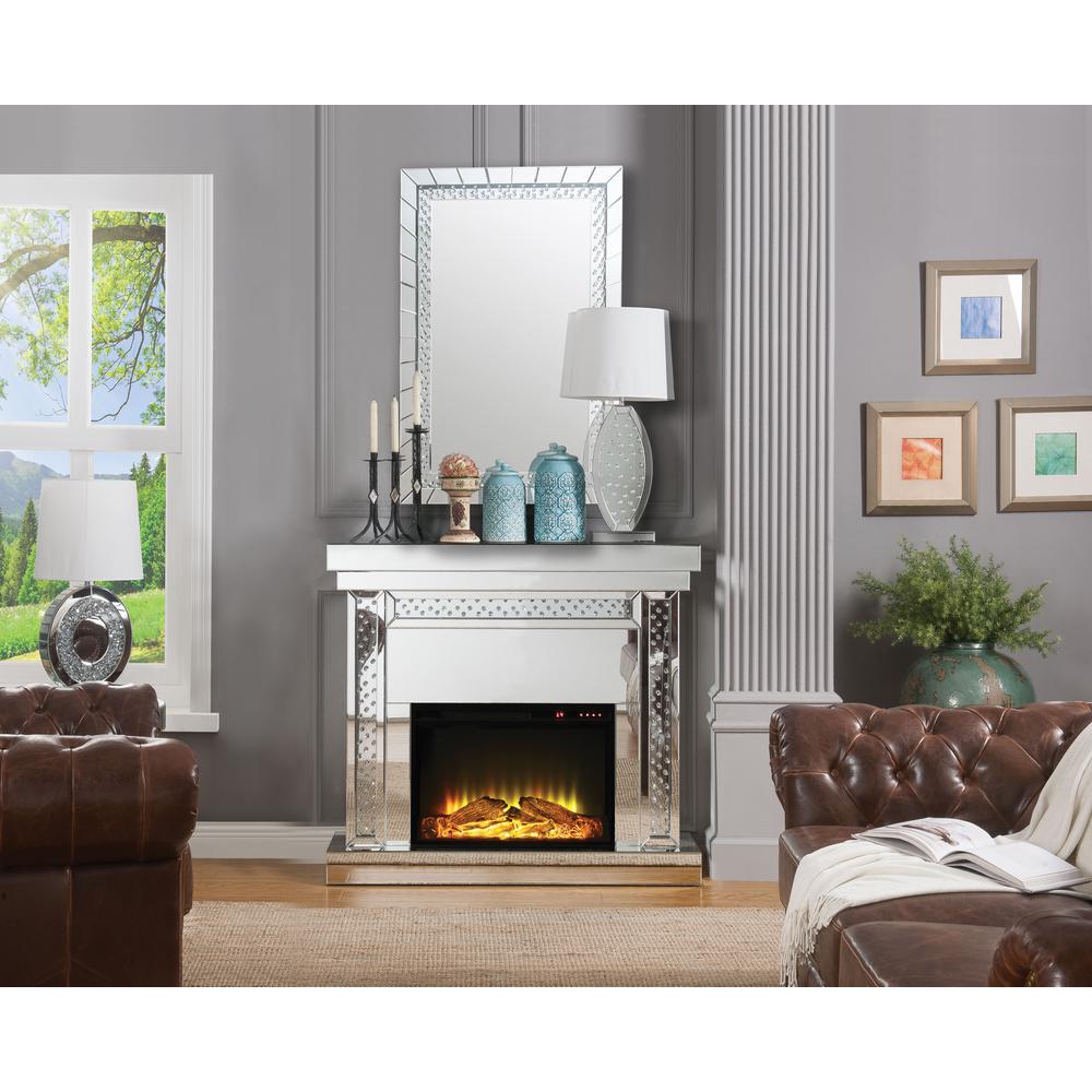 Nysa Accent Mirror, Mirrored & Faux Crystals