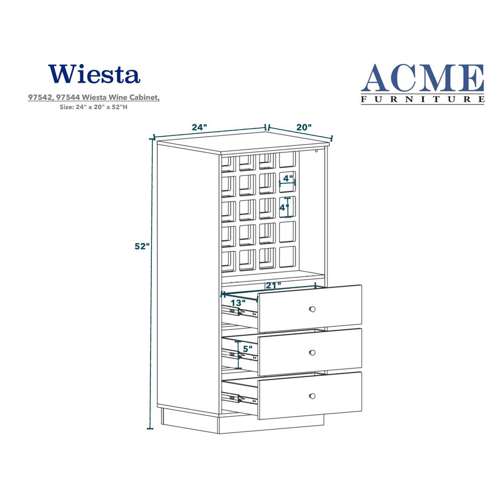 Wiesta Wine Cabinet, Antique White