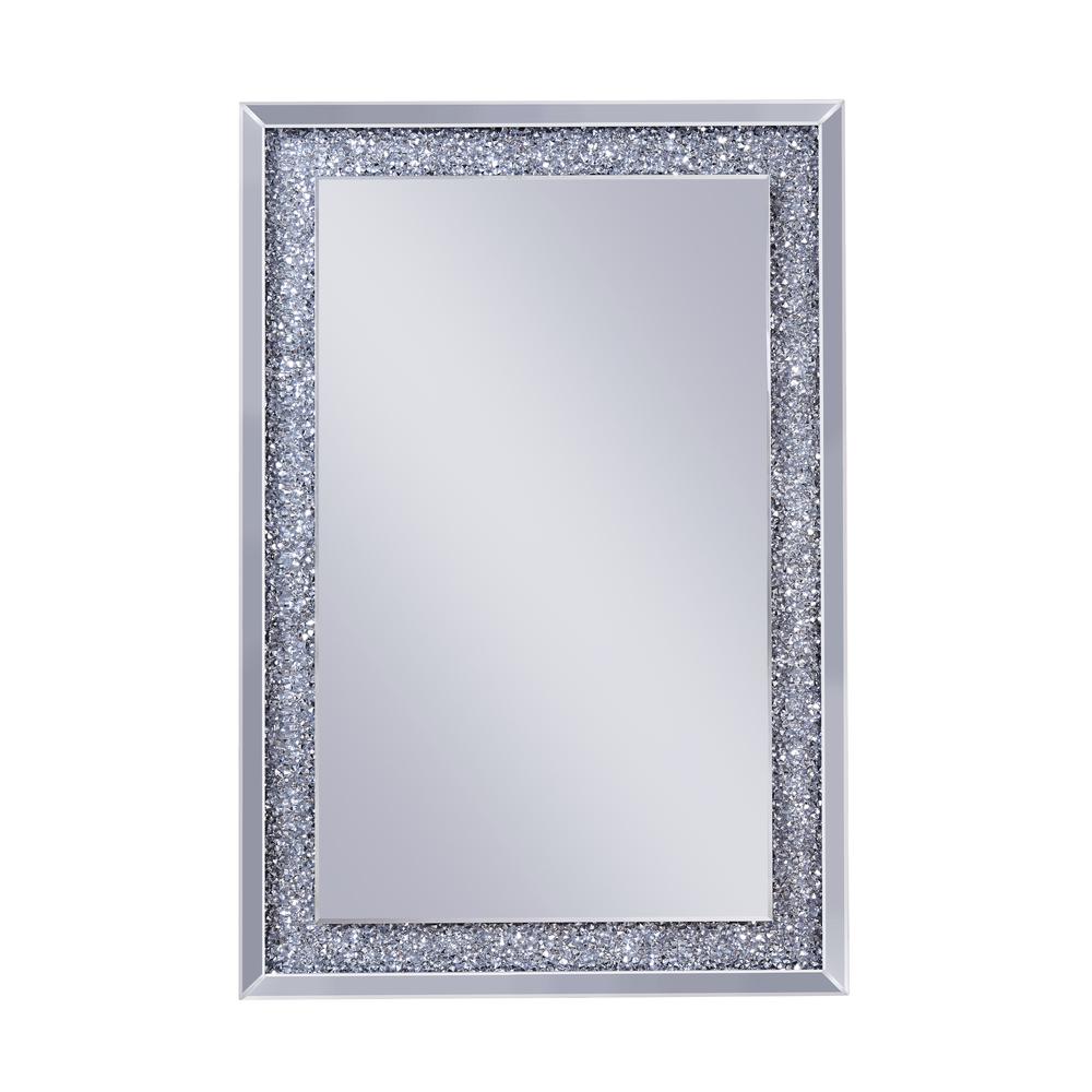 Noralie Accent Mirror, Mirrored & Faux Diamonds