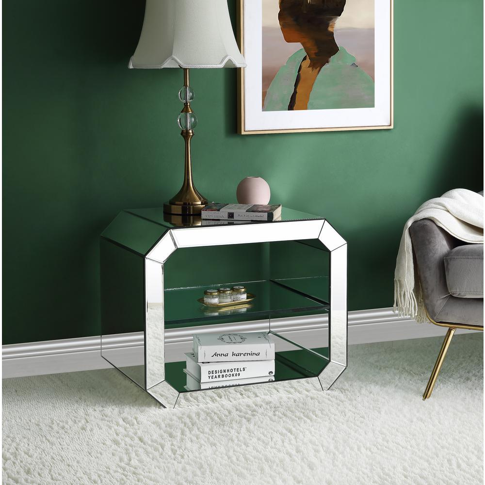 Dominic Accent Table, Mirrored