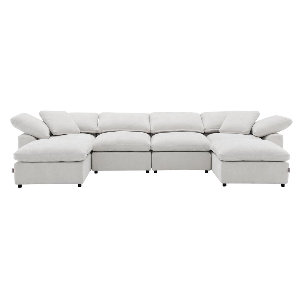 Naveen Modular - Ottoman, Ivory Linen