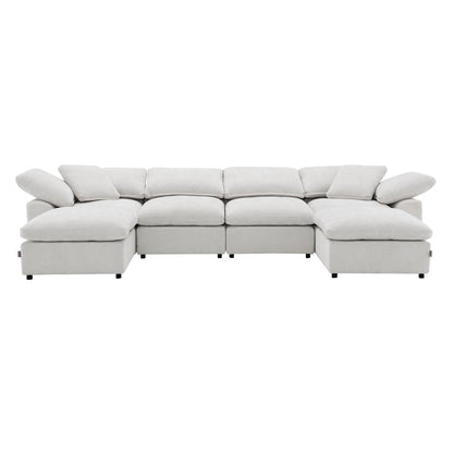 Naveen Modular - Ottoman, Ivory Linen