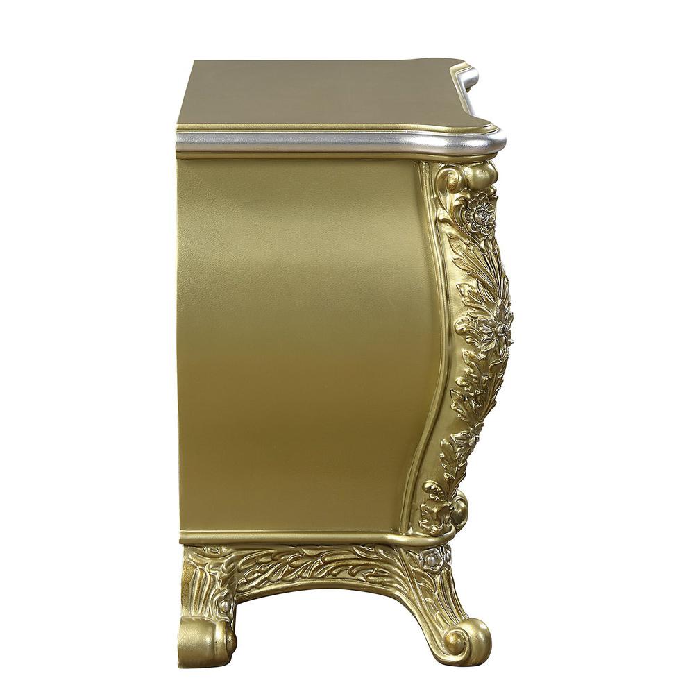 Cabriole Nightstand, Gold