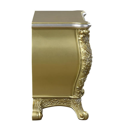Cabriole Nightstand, Gold