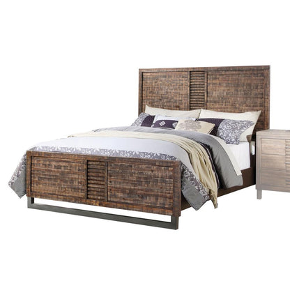 Andria Queen Bed, Reclaimed Oak