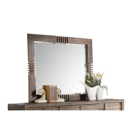 Andria Queen Bed, Reclaimed Oak