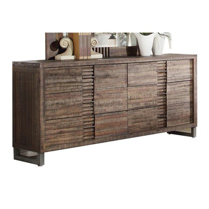 Andria Queen Bed, Reclaimed Oak