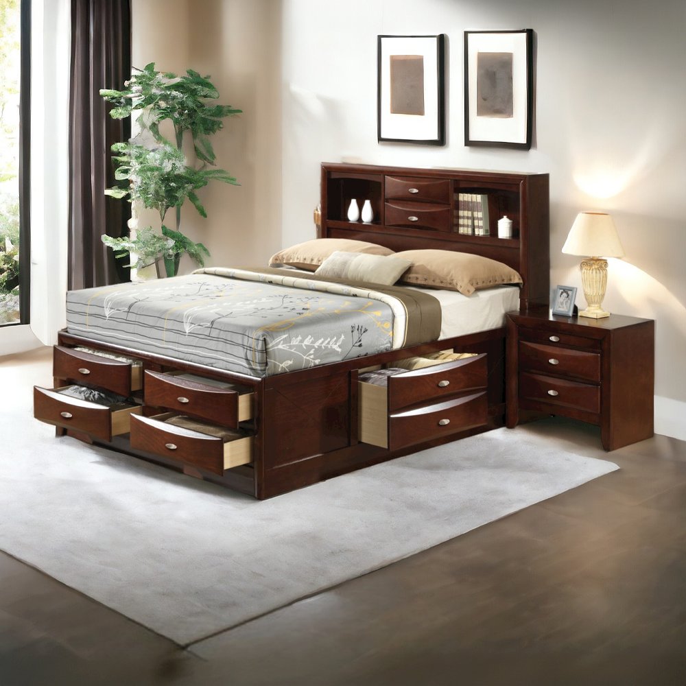 Ireland Eastern King Bed w/Storage, Espresso