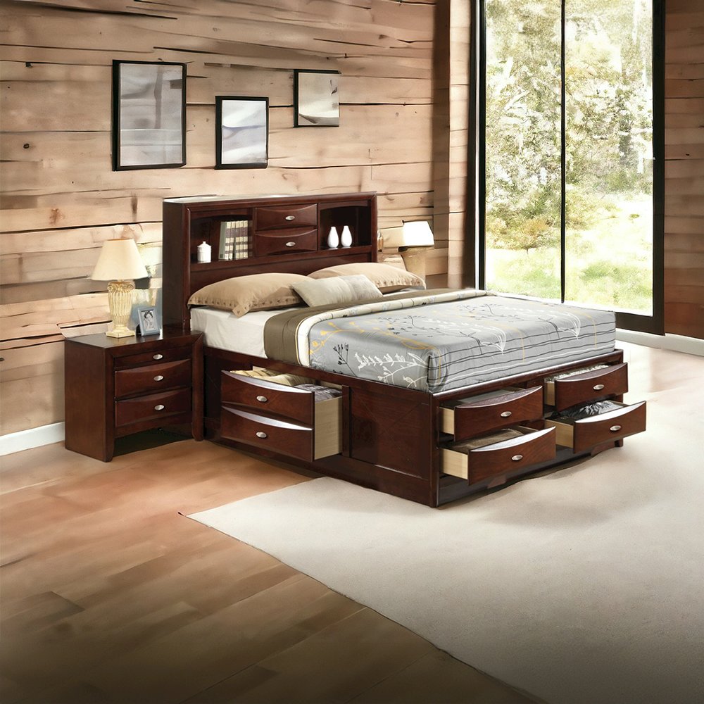 Ireland Eastern King Bed w/Storage, Espresso