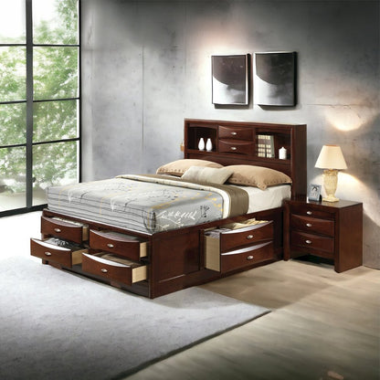 Ireland Queen Bed w/Storage, Espresso
