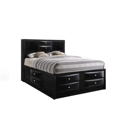 Ireland Eastern King Bed w/Storage, Black