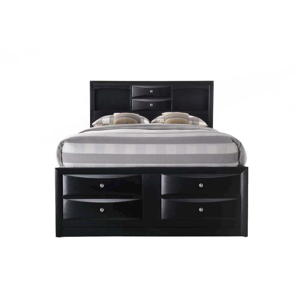 Ireland Eastern King Bed w/Storage, Black