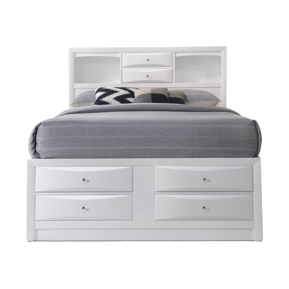 Ireland Full Bed w/Storage, White