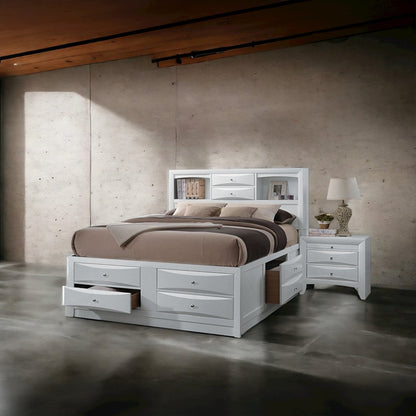 Ireland Full Bed w/Storage, White