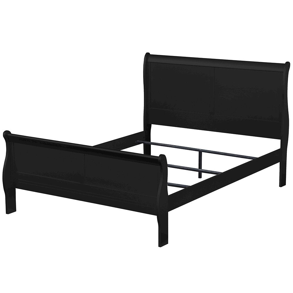 Louis Philippe Queen Bed, Black