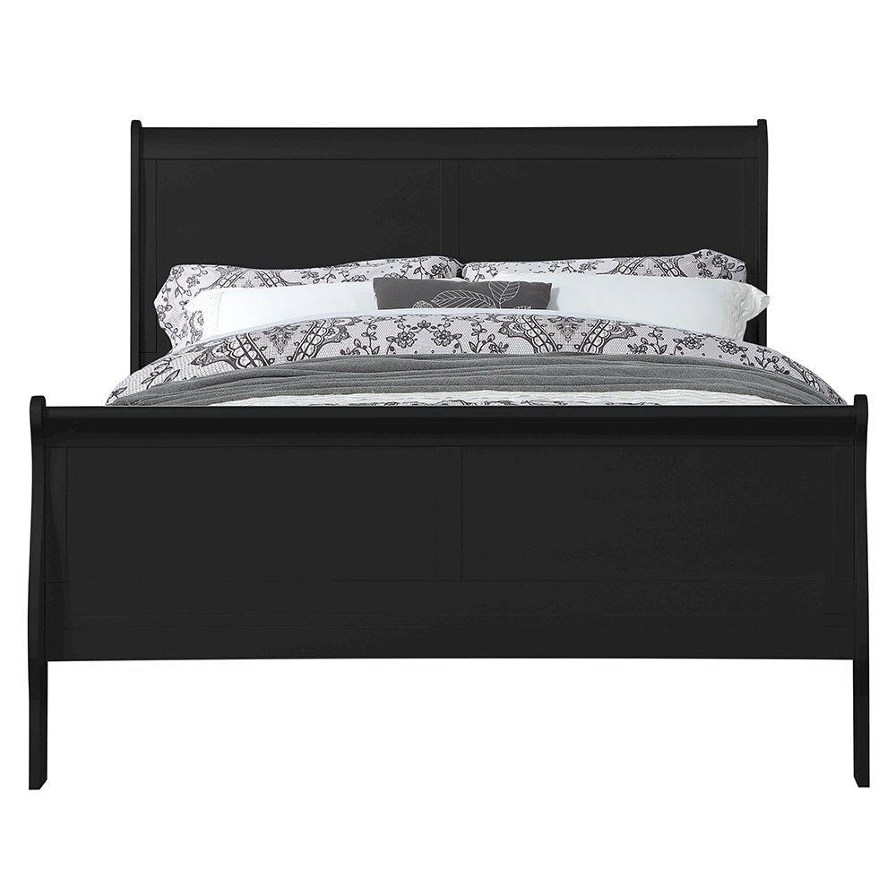 Louis Philippe Queen Bed, Black
